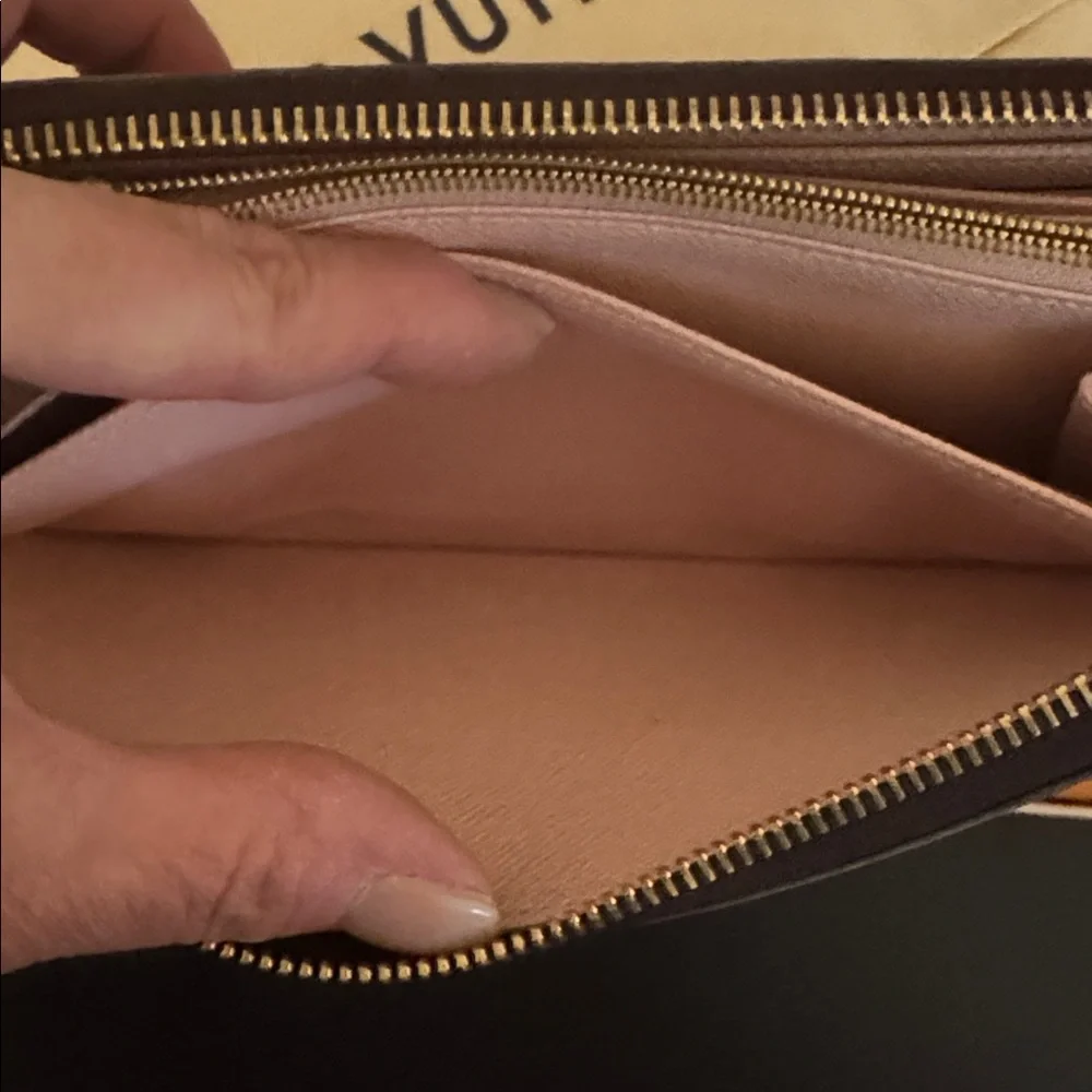 Louis Vuitton Zippy Wallet Damier Ebene Rose Ballerine - Picture 11 of 14